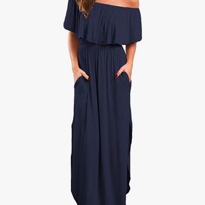 NWT off shoulder maxi dress